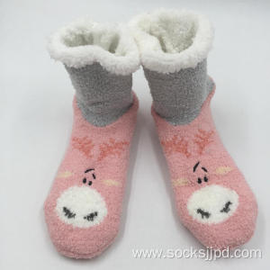 pink microfiber boots socks